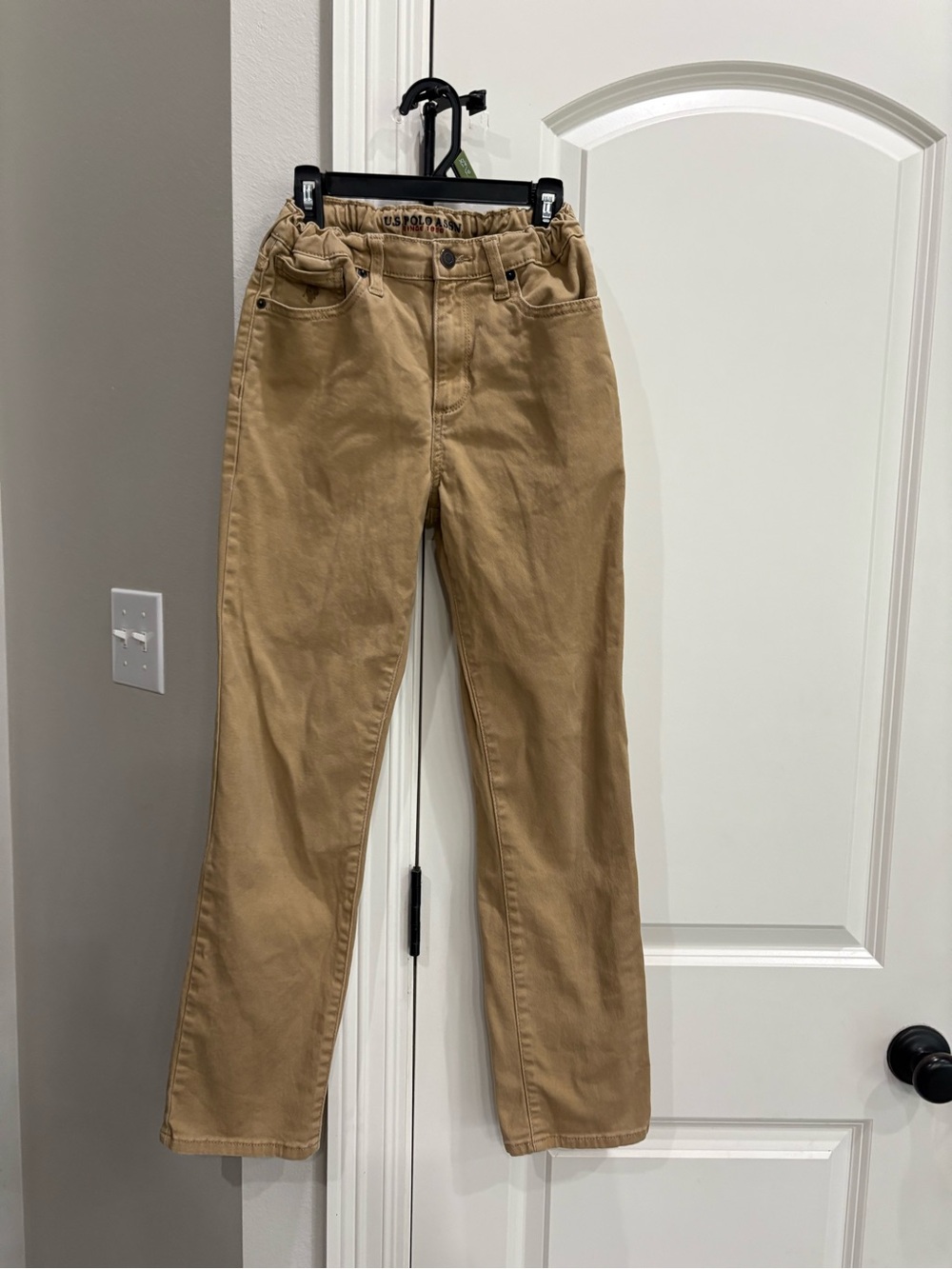 U.S. Polo Assn. tan boys jeans in size 14 Adjustable waist GUC